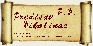 Predisav Mikolinac vizit kartica